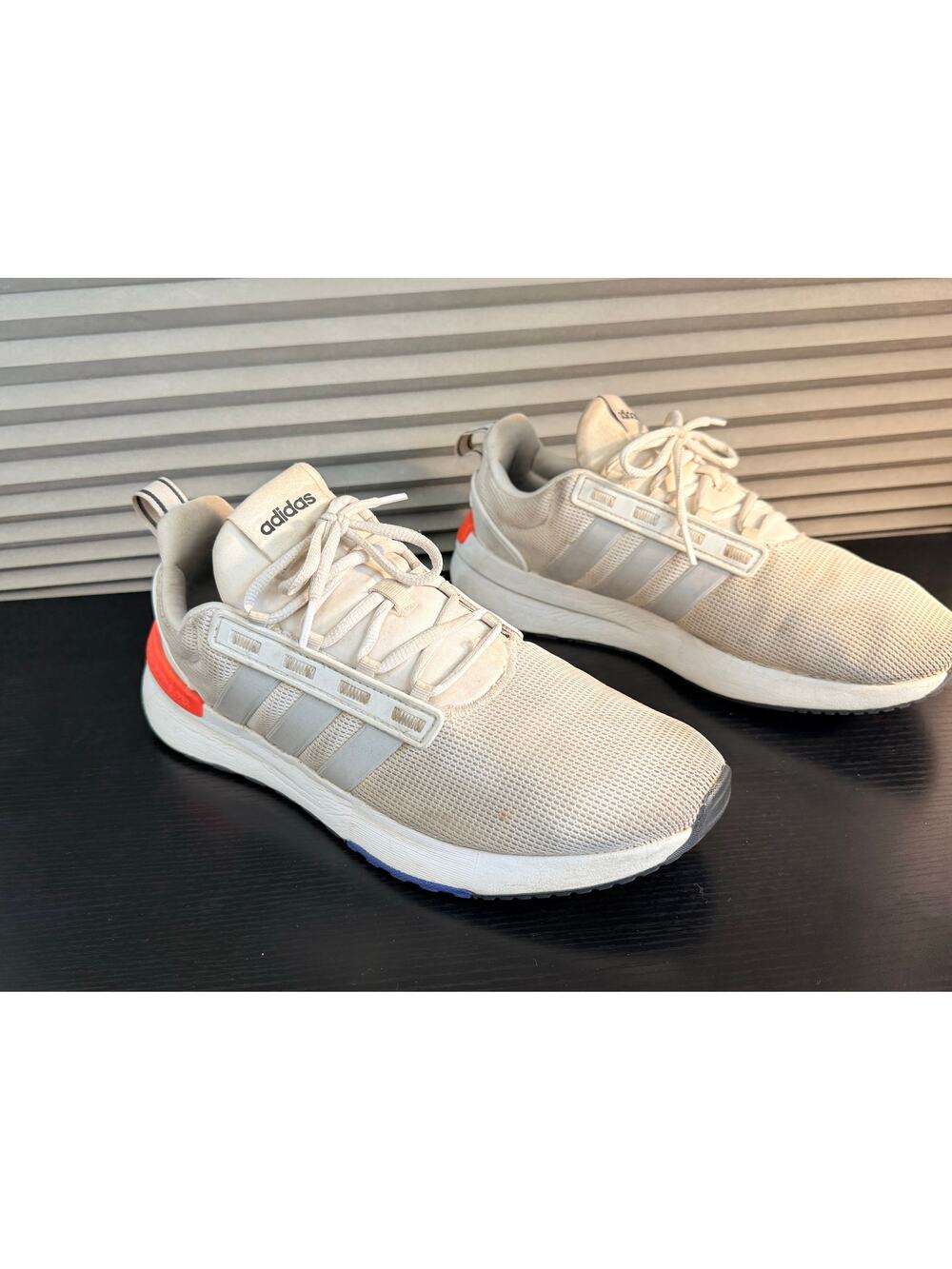 Adidas Cloudfoam Super Racer Running Shoes White Orange Men’s Size 10 GZ8191